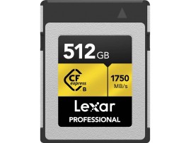 Lexar 512GB Professional GOLD CFexpress 4.0 Type A Memory Card LEXAR LCXEXPR512G-RNENG 